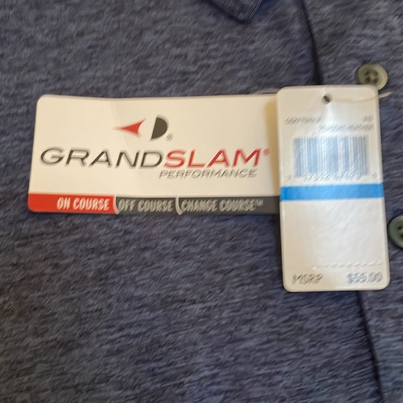 GRAND SLAM Blue/Grey XL Polo Shirt - Picture 3 of 6